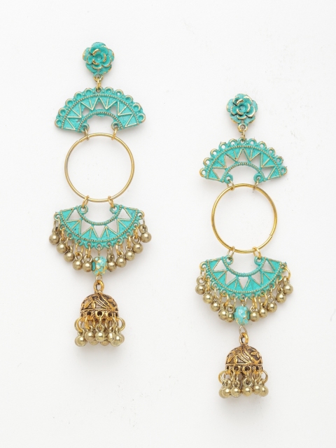 

DIVA WALK Gold-Toned Contemporary Handcrafted Drop Earrings