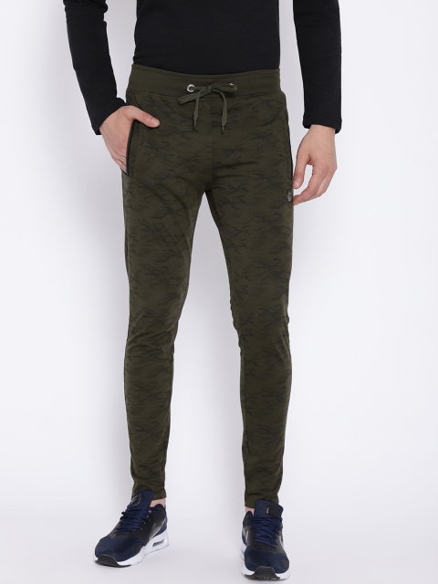 

Duke Men Olive Patterned Track Pants