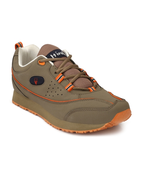 

HIROLAS Men Khaki Running Shoes, Brown