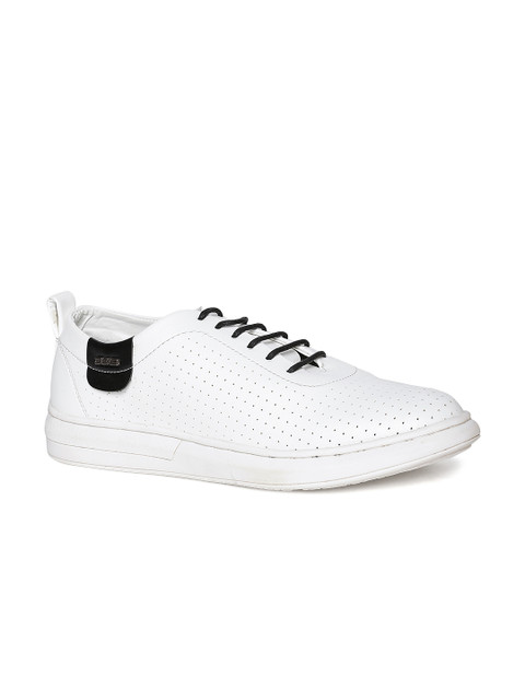 

Duke Men White Perforated Sneakers