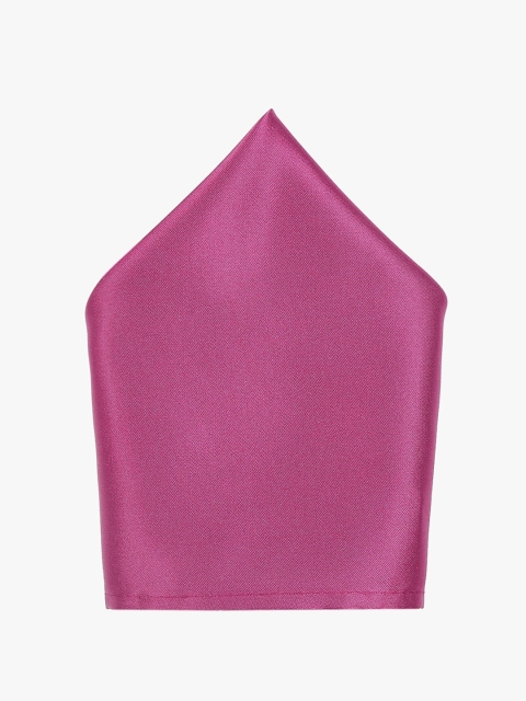 

ZIDO Pink Solid Pocket Square