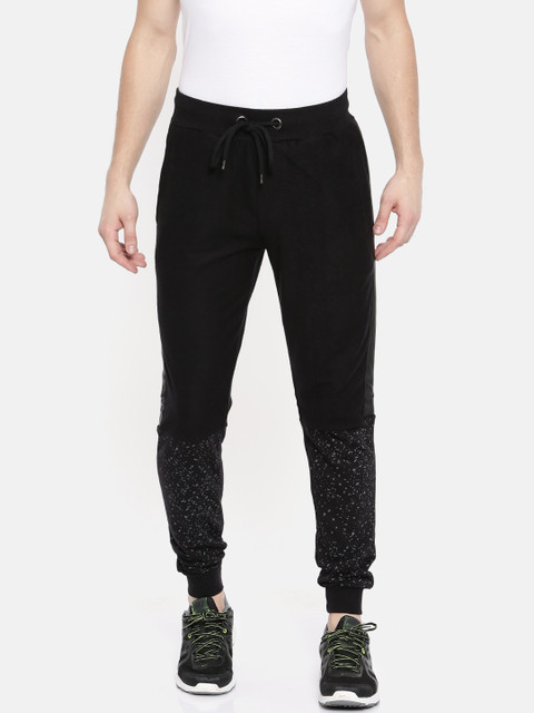 

People Men Black Slim Fit Printed Joggers