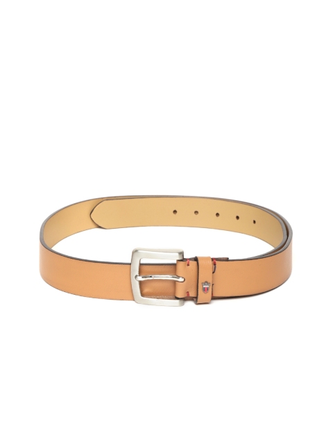 

Louis Philippe Men Camel Brown Solid Leather Belt