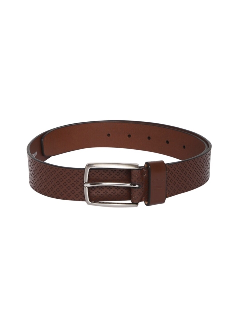 

Louis Philippe Men Tan Brown Textured Leather Belt