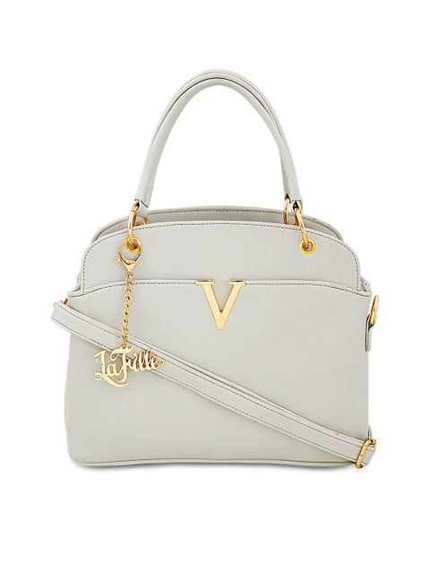 

LaFille Grey Solid Handheld Bag
