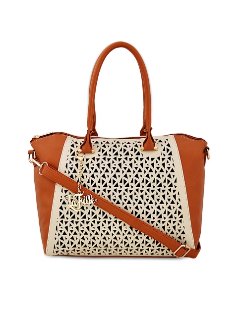 

LaFille Brown Printed Handheld Bag