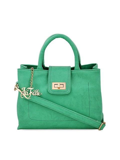 

LaFille Green Solid Handheld Bag