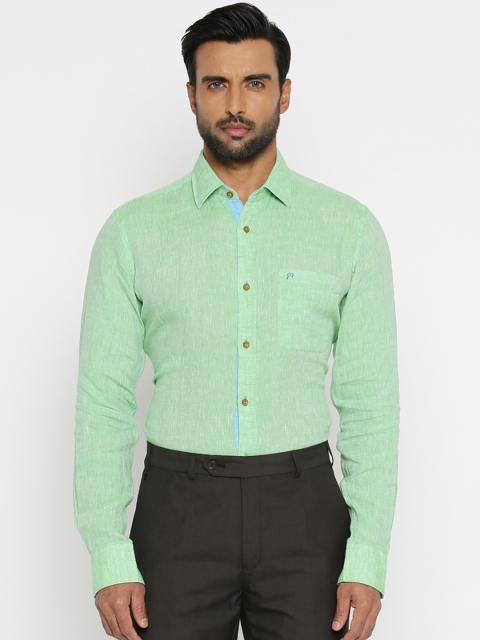 

Raymond Men Green Regular Fit Printed Formal Shirt