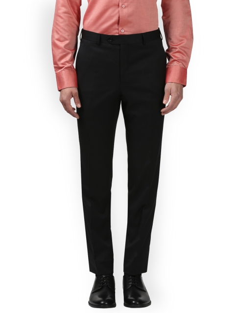 

Raymond Men Black Regular Fit Solid Formal Trousers