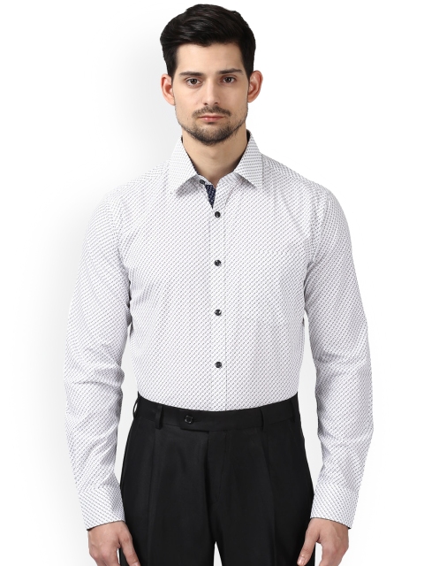 

Next Look Men White Slim Fit Printed Formal Shirt