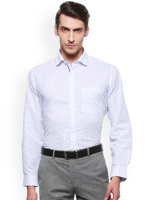 

Van Heusen Men White Regular Fit Printed Formal Shirt