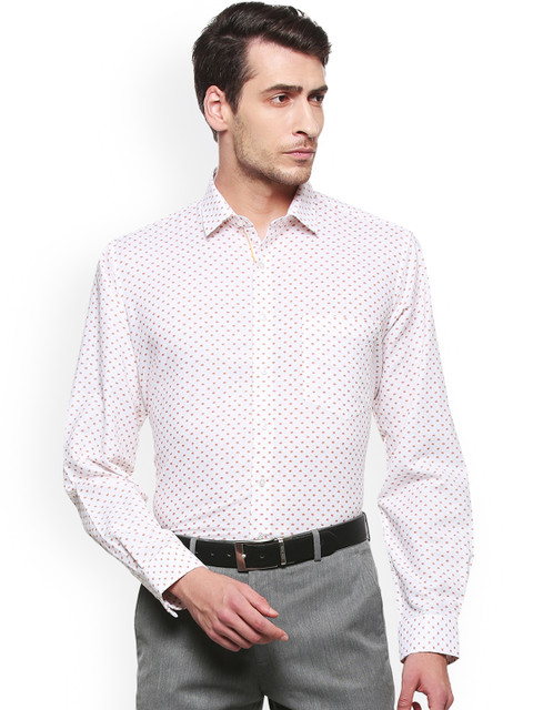 

Van Heusen Men White Regular Fit Printed Formal Shirt
