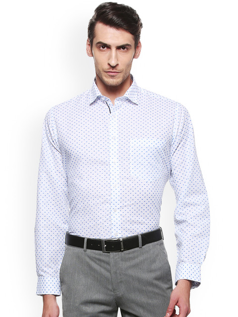 

Van Heusen Men White Regular Fit Printed Formal Shirt