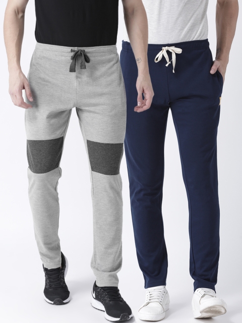 

Club York Men Pack of 2 Track Pants, Grey melange