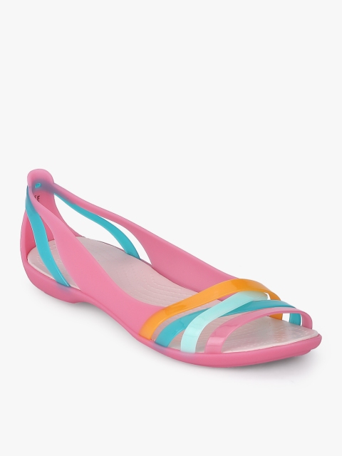 

Crocs Women Multicoloured Colourblocked Rubber Open Toe Flats, Multi