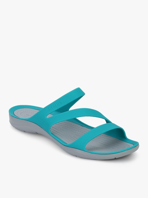 

Crocs Women Teal Blue Solid Slip-On