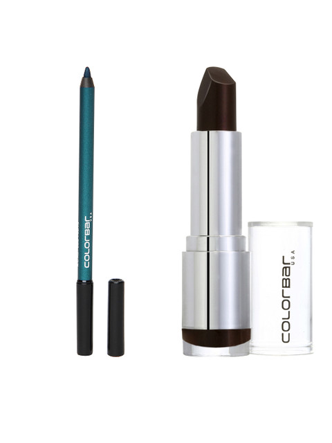 

Colorbar Set of Just Smoky Kajal & Velvet Matte Lipstick, Silver