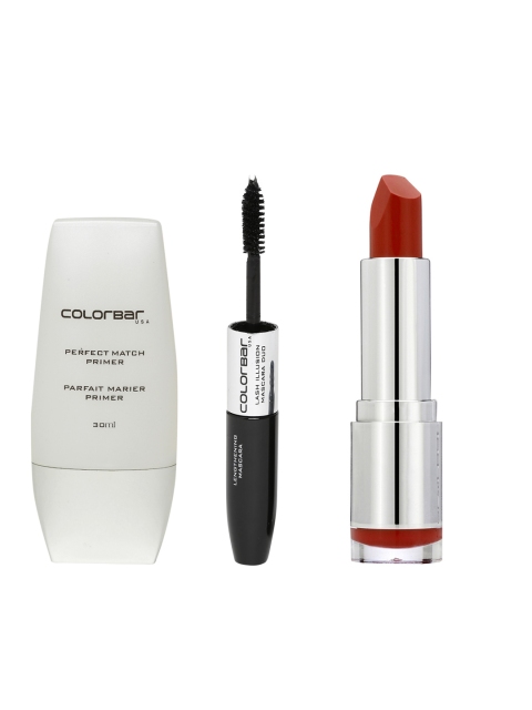 

Colorbar Women Combo Pack of Primer Lipstick & Mascara, White