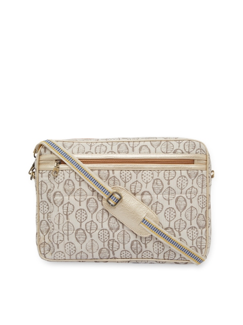 

Tarusa Women Cream Printed Laptop Bag