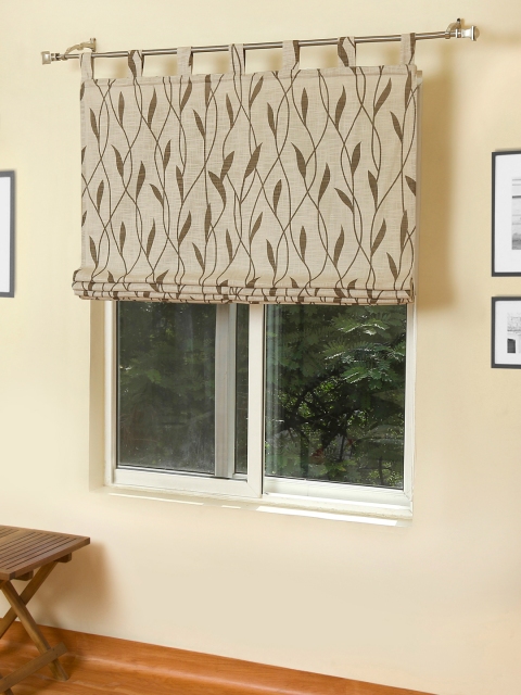 

ROSARA HOME Beige Printed Window Blind Curtain