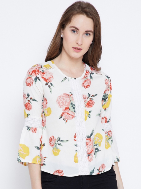 

Ruhaans Women Off-White Printed Top