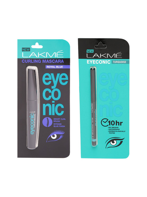 

Lakme Women Pack of Eyeconic Curling Mascara & Eyeconic Kajal, Blue