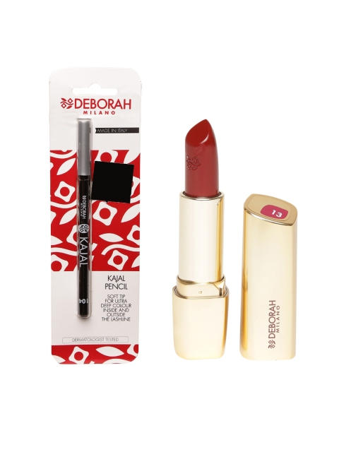 

Deborah Pack of Lipstick & Kajal Pencil, Red