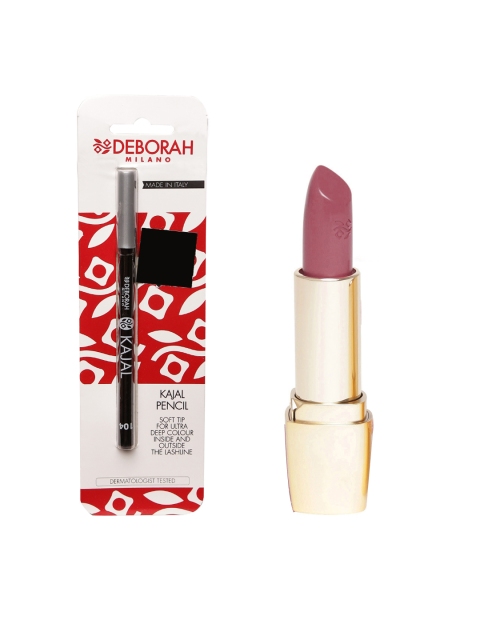 

Deborah Pack of Lipstick & Kajal Pencil, Mauve