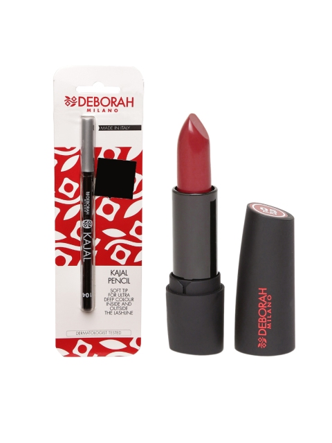 

Deborah Pack of Lipstick & Kajal Pencil, Red