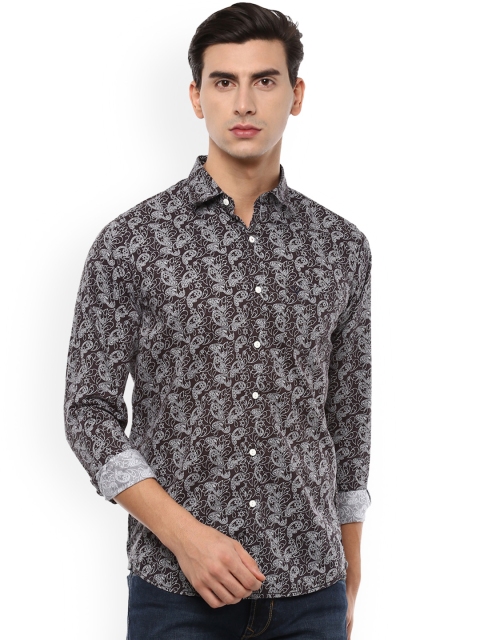 

Allen Solly Men Brown Slim Fit Printed Casual Shirt