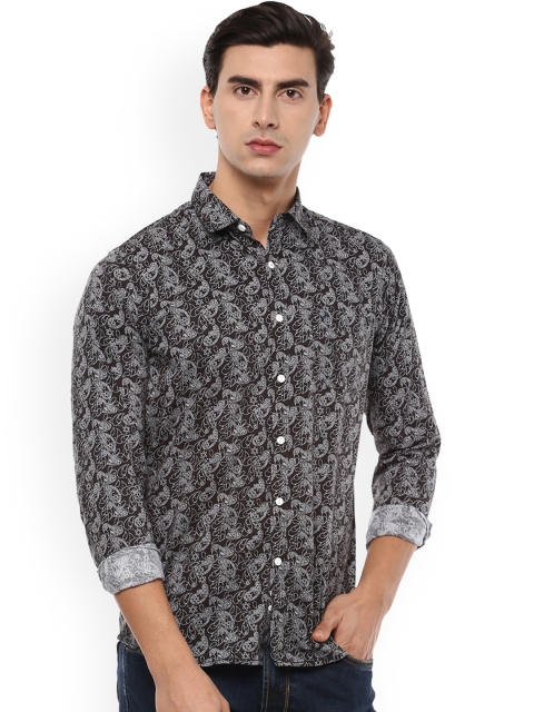 

Allen Solly Men Black Slim Fit Printed Casual Shirt