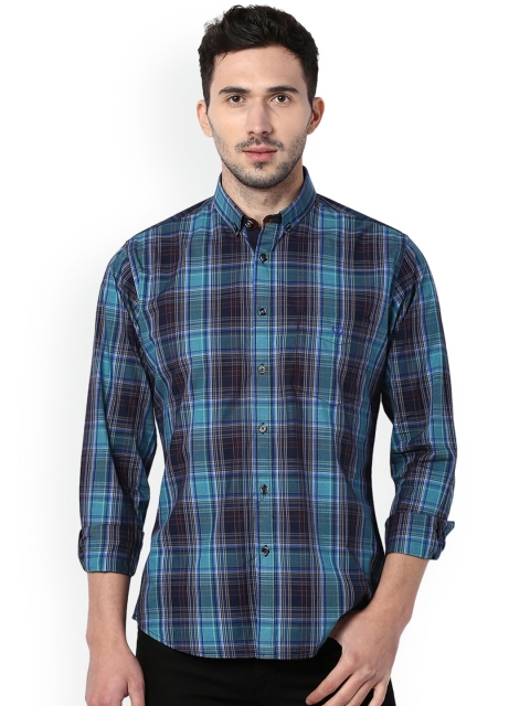 

Van Heusen Sport Men Blue Slim Fit Checked Casual Shirt