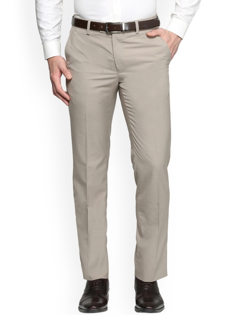 

Van Heusen Men Beige Slim Fit Solid Formal Trousers