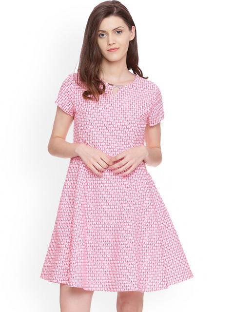 

Allen Solly Woman Pink Printed A-Line Dress