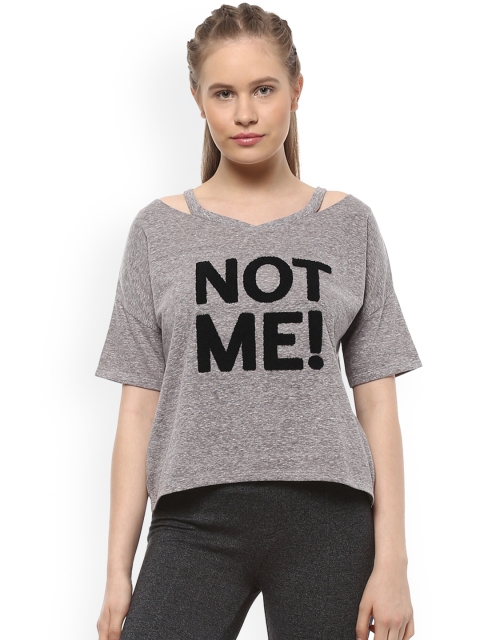 

People Women Grey Printed Top