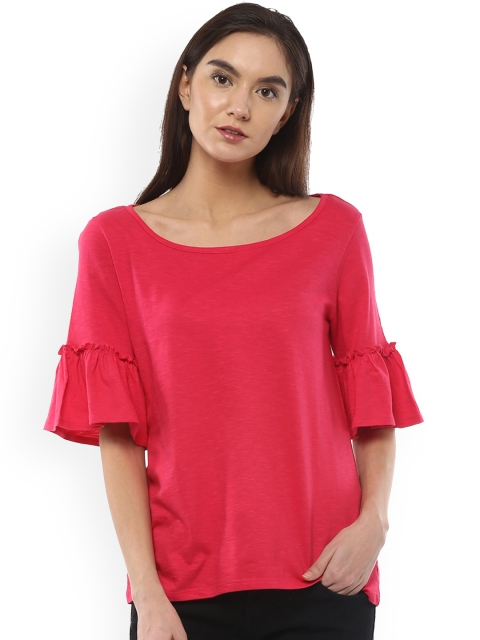 

People Women Pink Solid Top