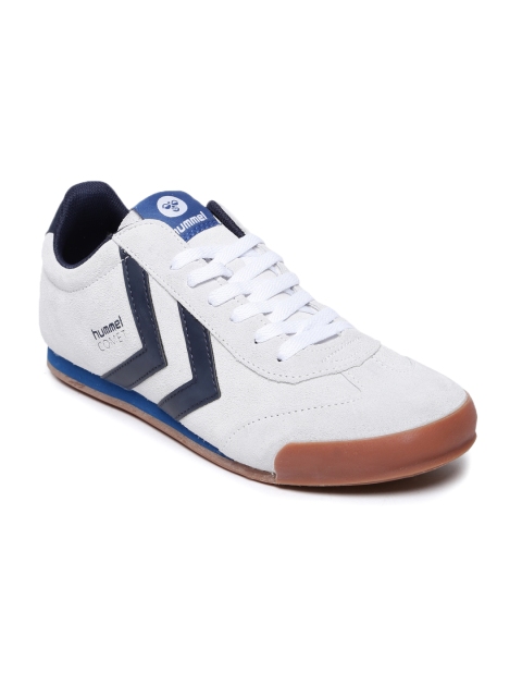 

hummel Men Grey & Off-White COMET Suede Sneakers