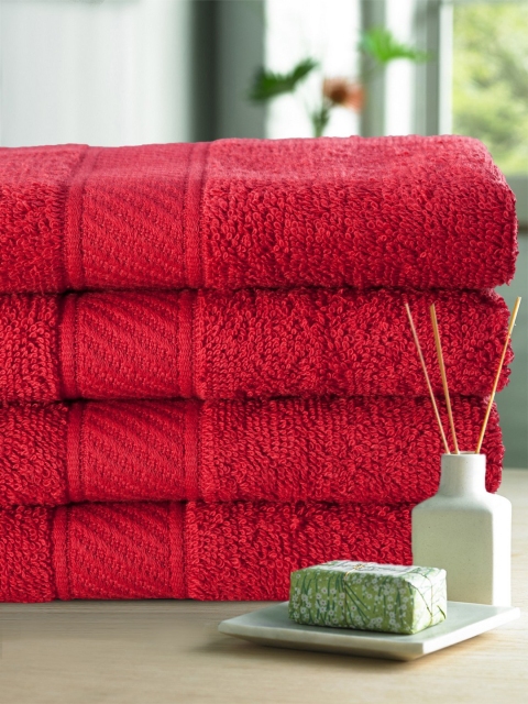 

Trident Set of 4 400 GSM Red Hand Towels