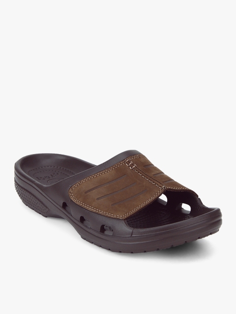 

Crocs Men Brown Solid Sliders