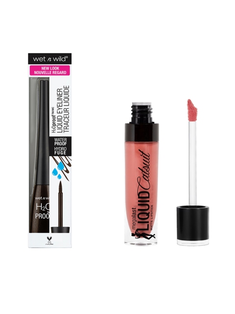 

Wet n Wild Set of Lipstick and Eye Liner, Peach