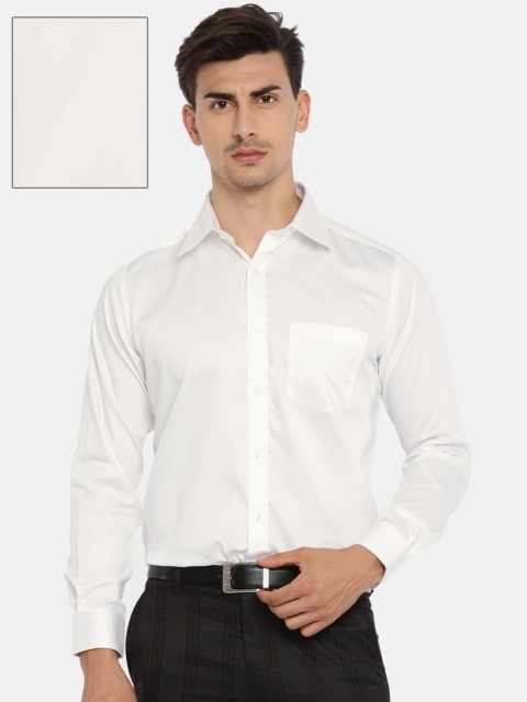 

Park Avenue Men White Slim Fit Printed Formal Shirt