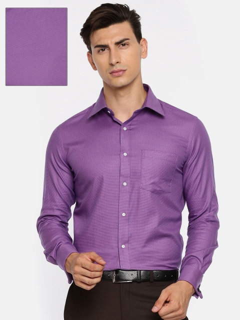 

Park Avenue Men Purple Regular Fit Self-Design Formal Shirt