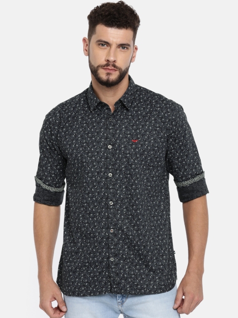 

Park Avenue Men Black Slim Fit Printed Casual Shirt