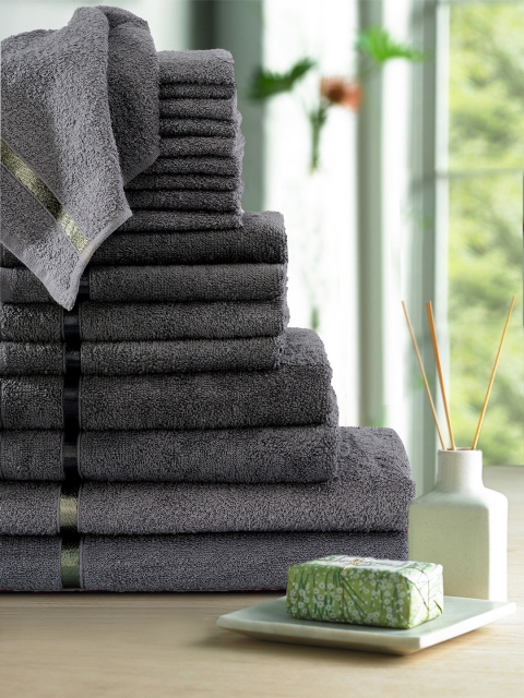 

Story@home Set of 18 Charcoal Grey 450 GSM Towels