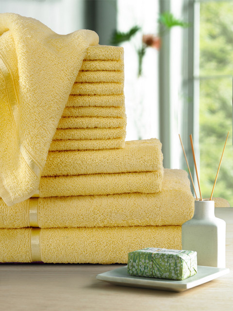 

Story@home Set of 14 Yellow 450 GSM Towels