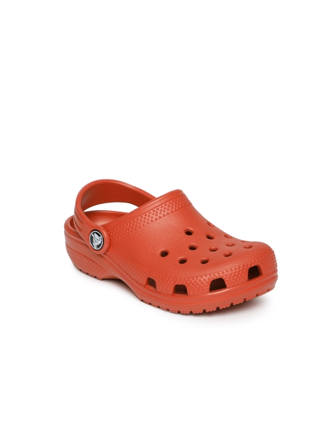 

Crocs Unisex Orange Solid Classic Clogs