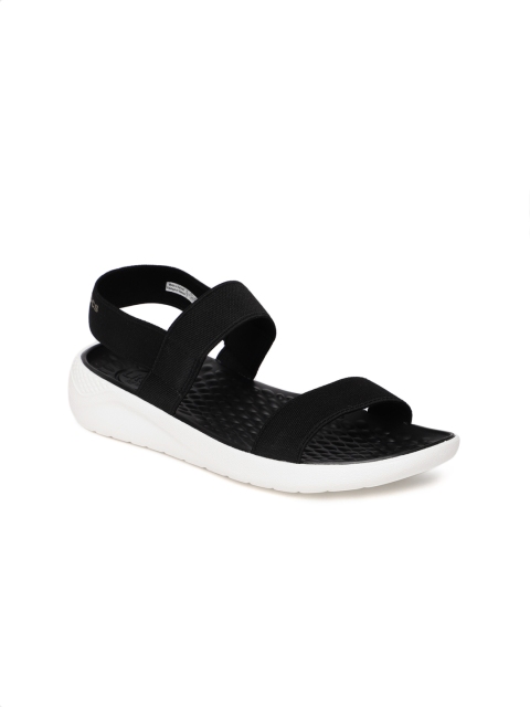

Crocs Women Black LiteRide Open Toe Flats