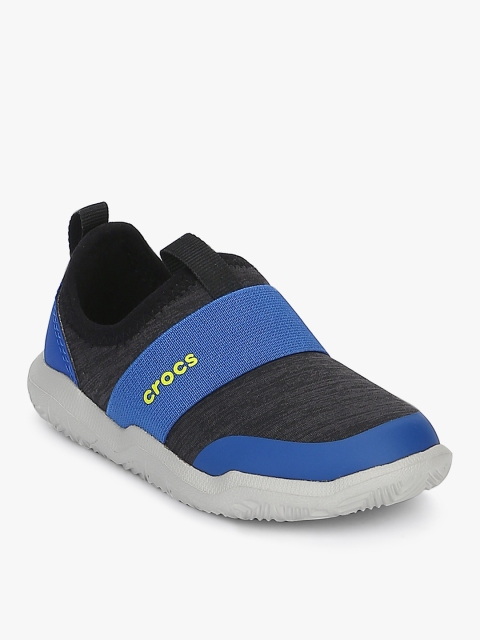 

Crocs Boys Black & Blue Colourblocked Sneakers