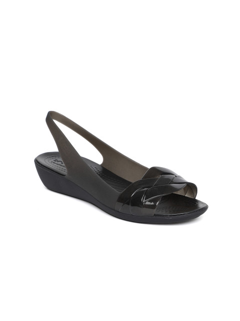 

Crocs Women Black Solid Open Toe Flats