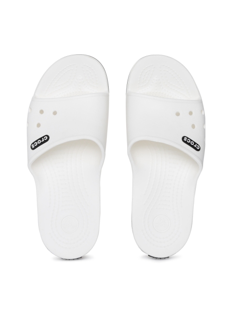 

Crocs Unisex White Solid Sliders